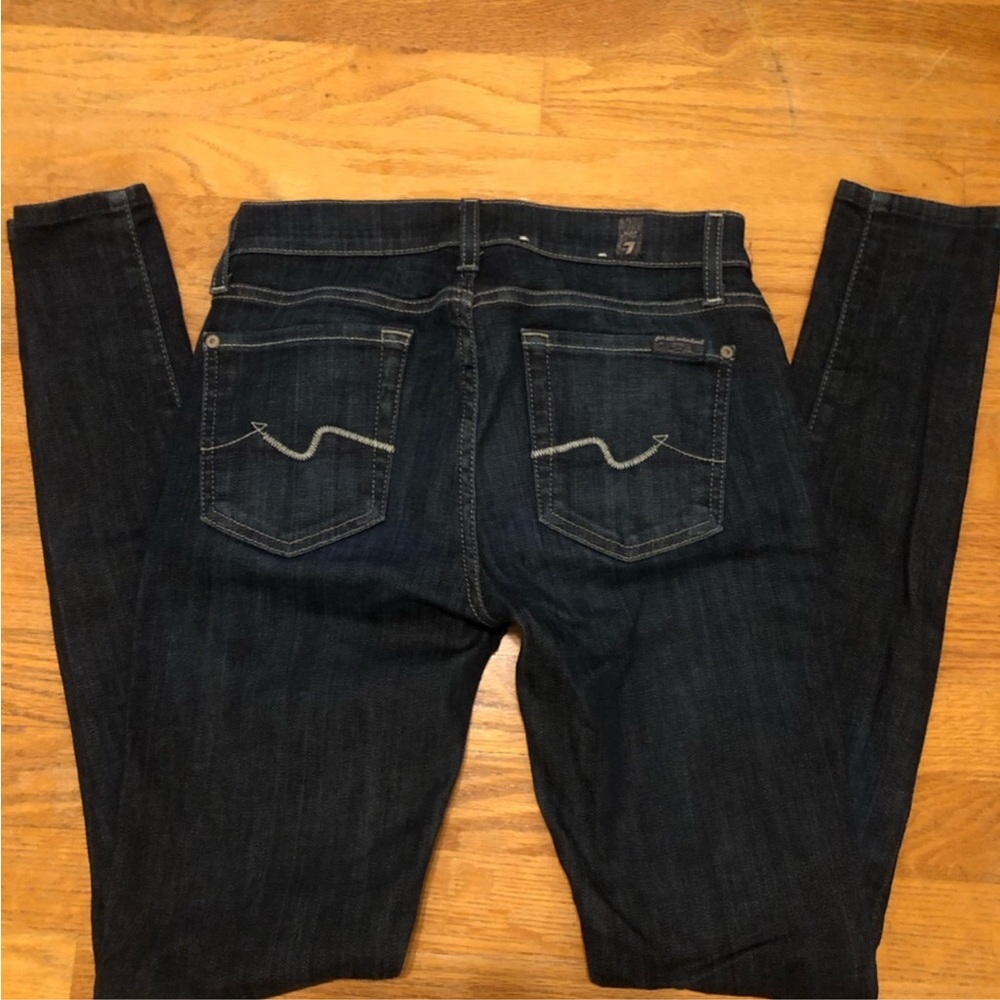 7 For All Mankind Dark Blue Gwenevere Jeans Size 25 Like New!